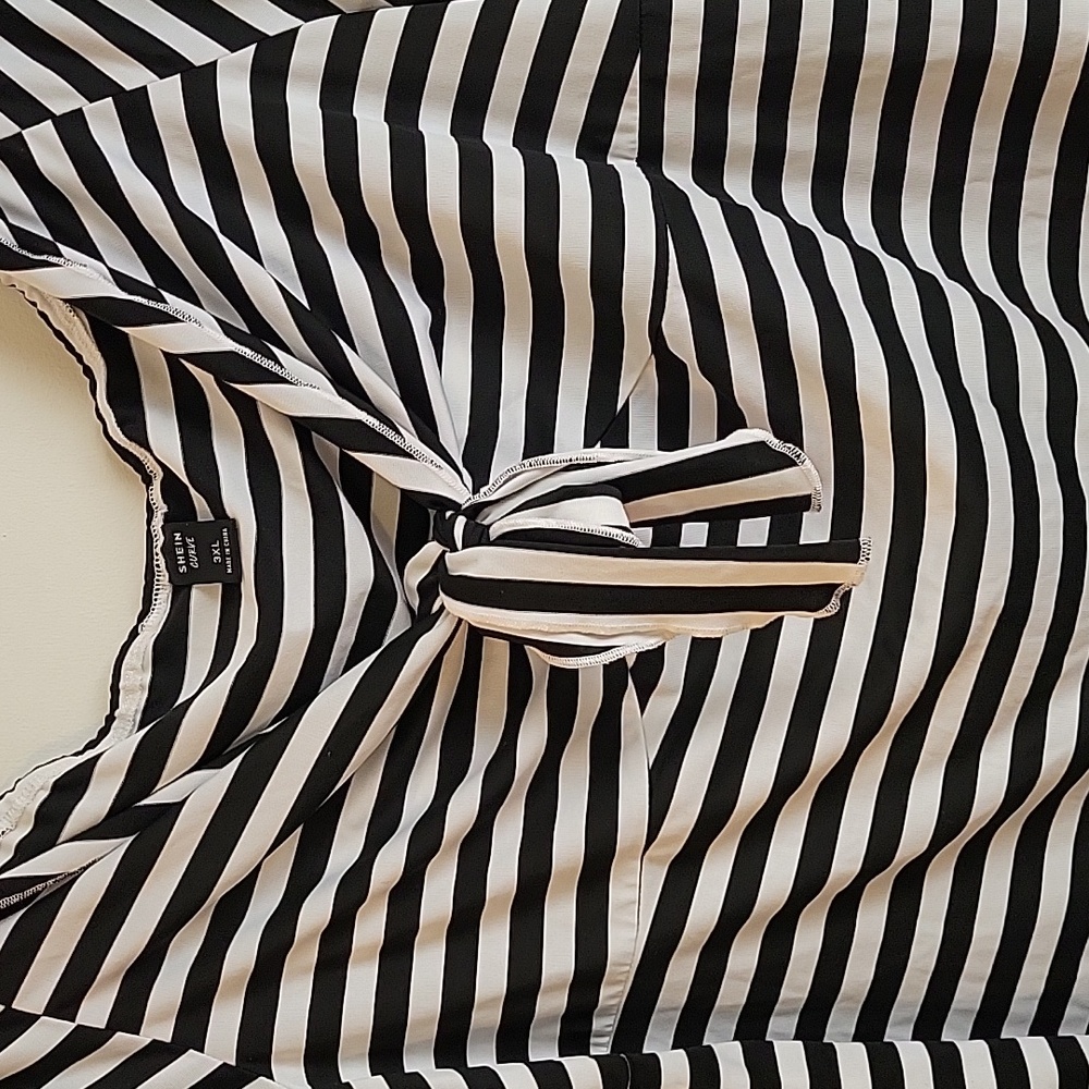 Shein Off Shoulder Front Knot Blouse - Picture 3 of 6